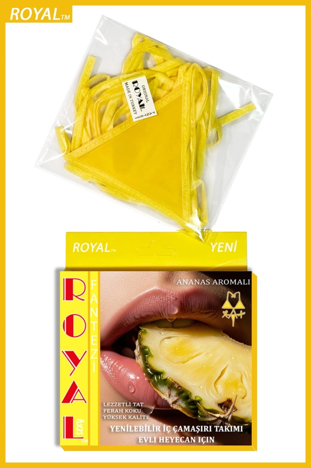 Yenilebilir İç Çamaşırı Takımı - ANANAS AROMALI