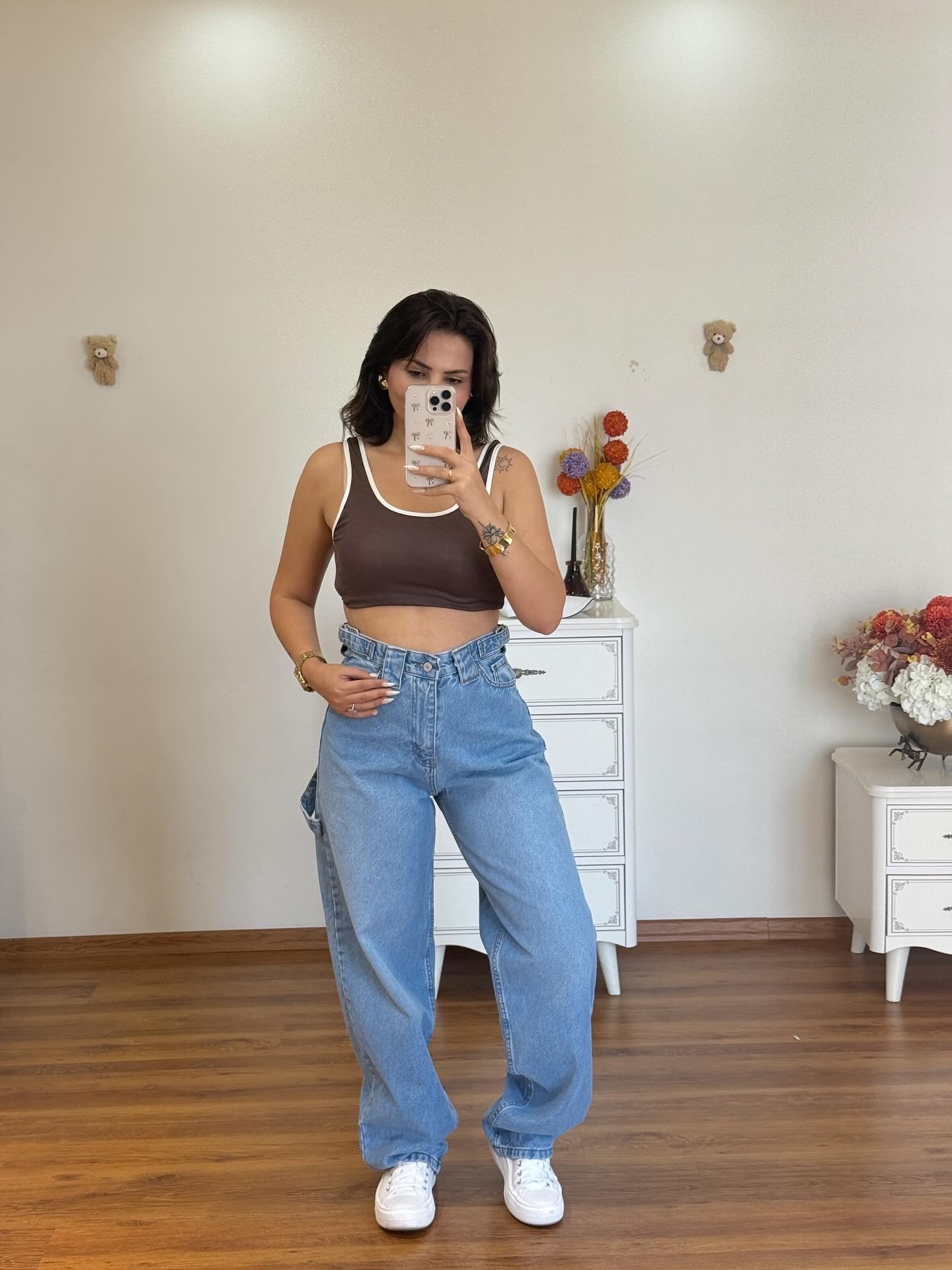 Premium kemer detaylı jean