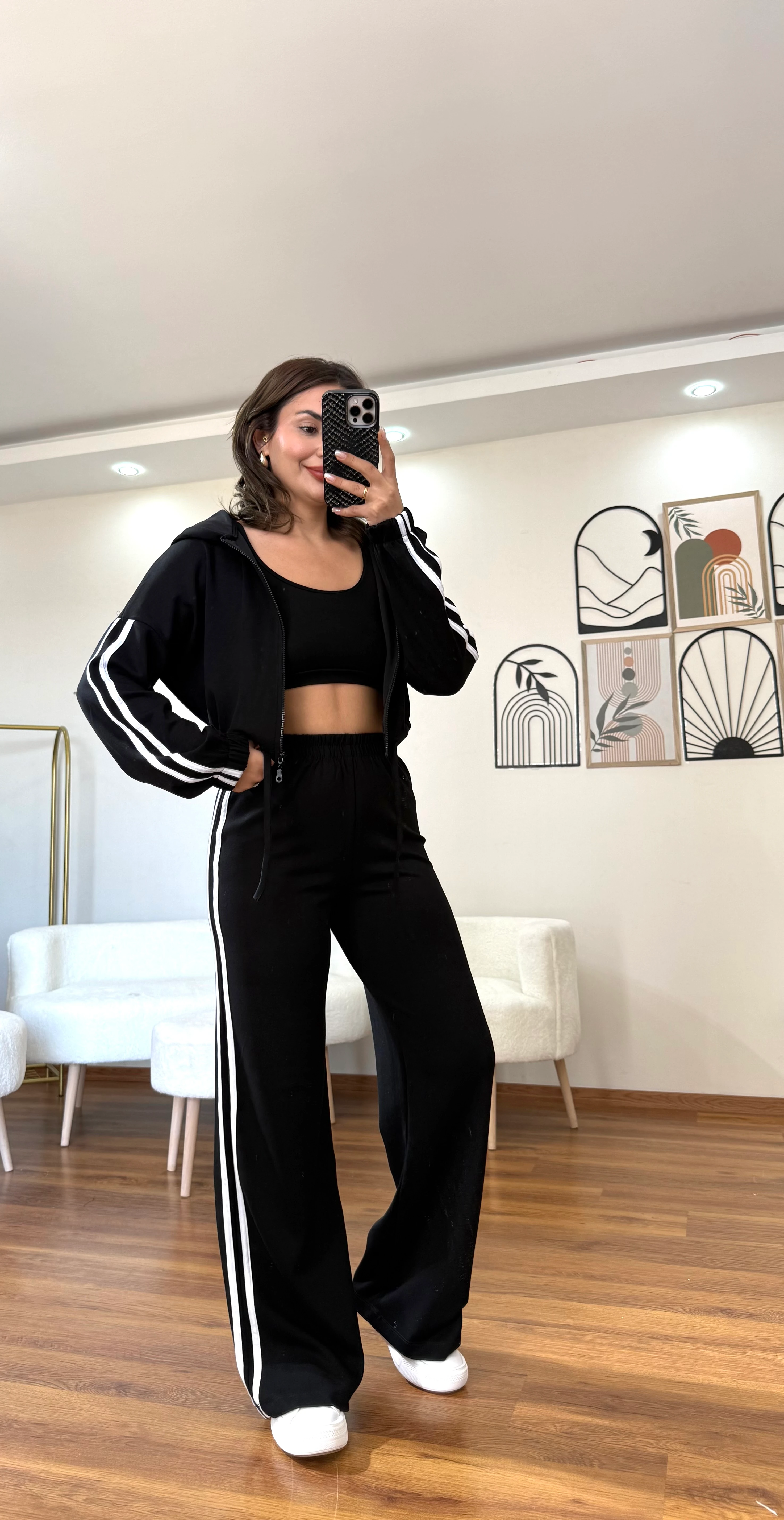 3 lü Modal Kumaş Takım  - siyah