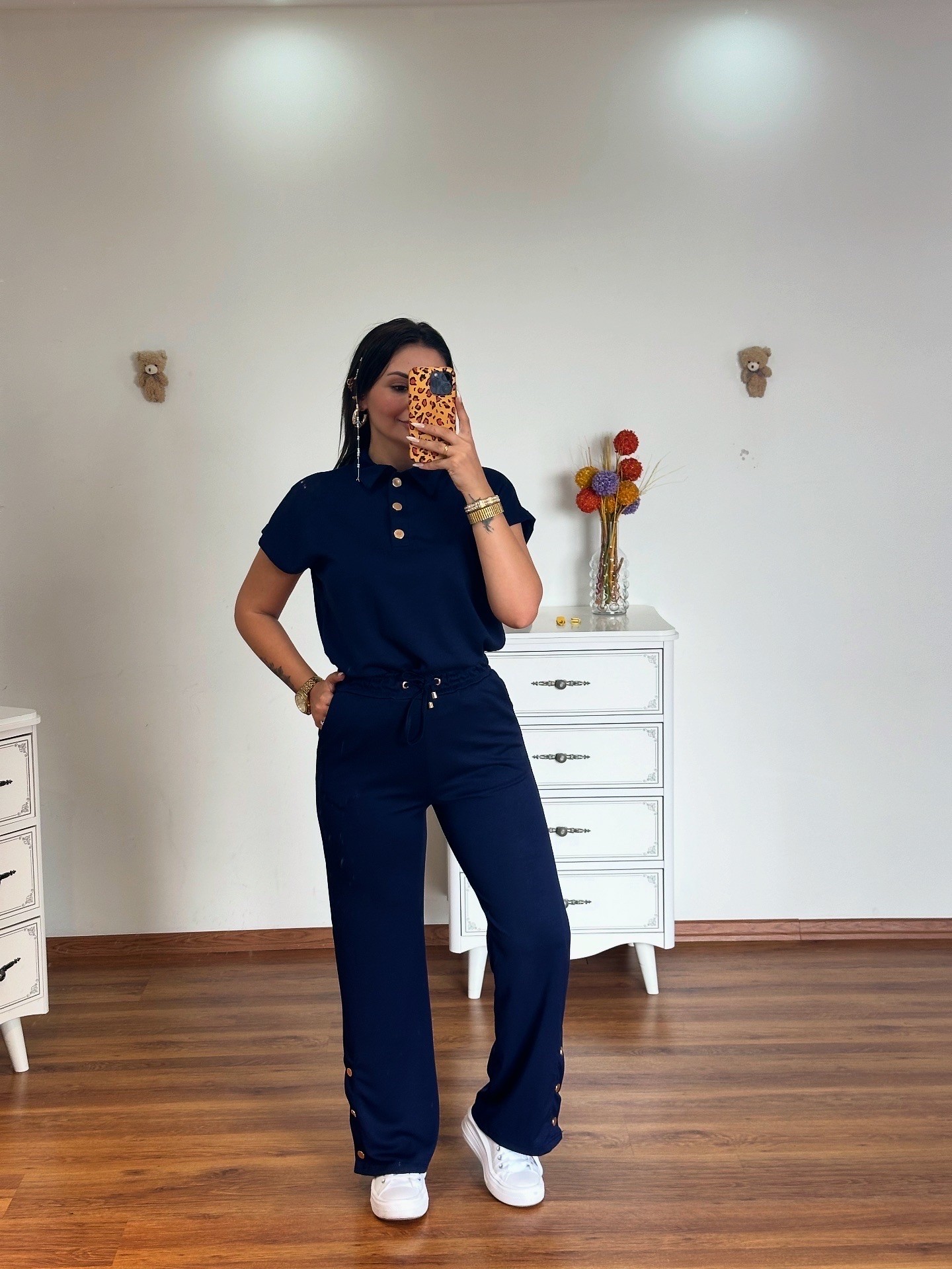 NTWORK ÇITÇIT DETALI KUPRA MODAL TAKIM LACİVERT 