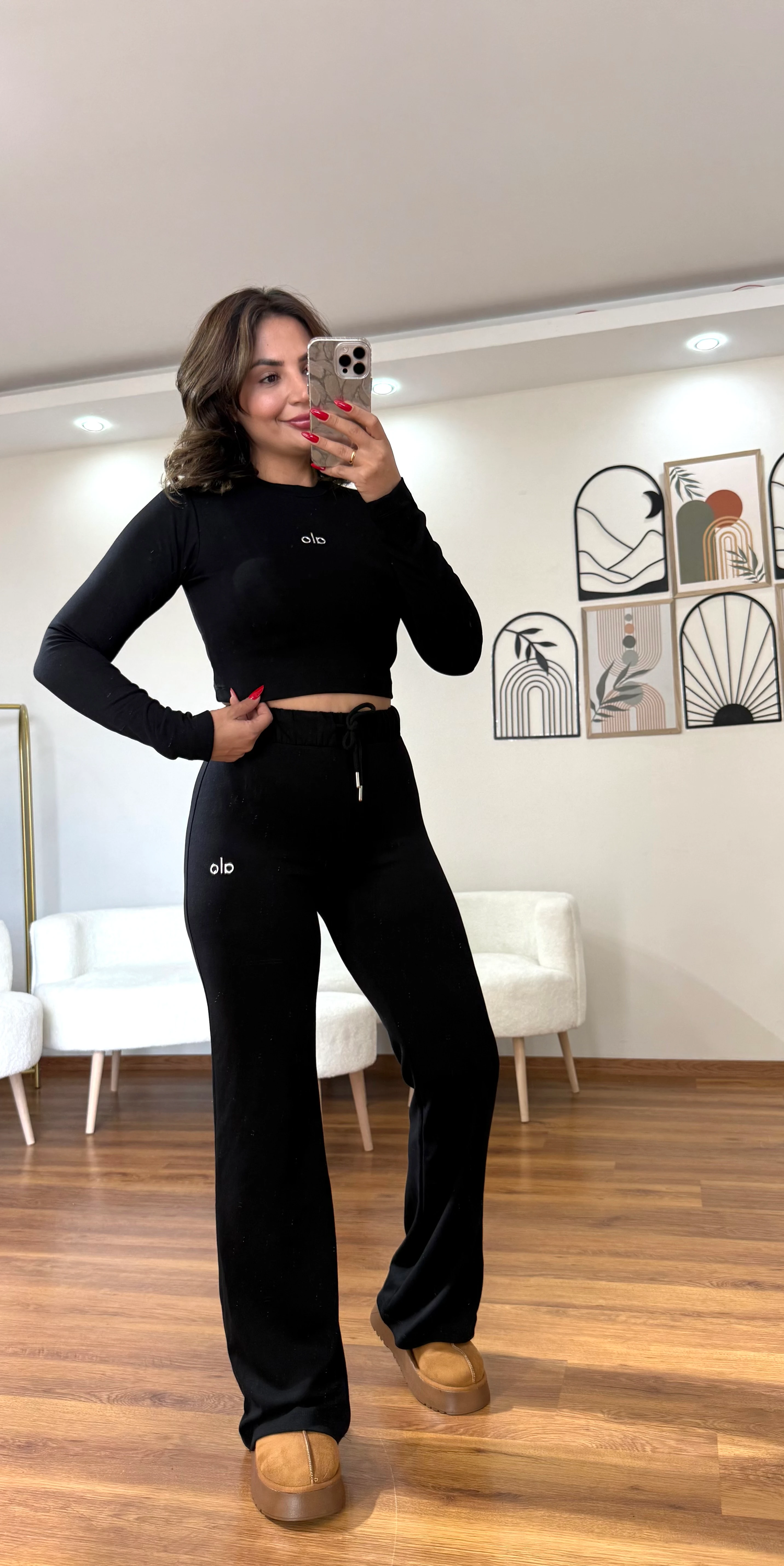 Modal Likralı Spor Takım - siyah