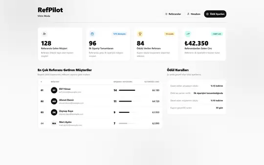 RefPilot - Referans Uygulaması ekran görüntüsü 1