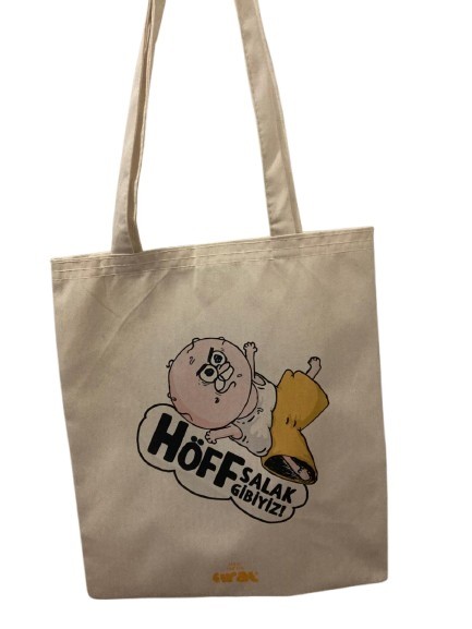 Hoff Salak giiyiz! (Çift Baskılı - Bez Çanta)