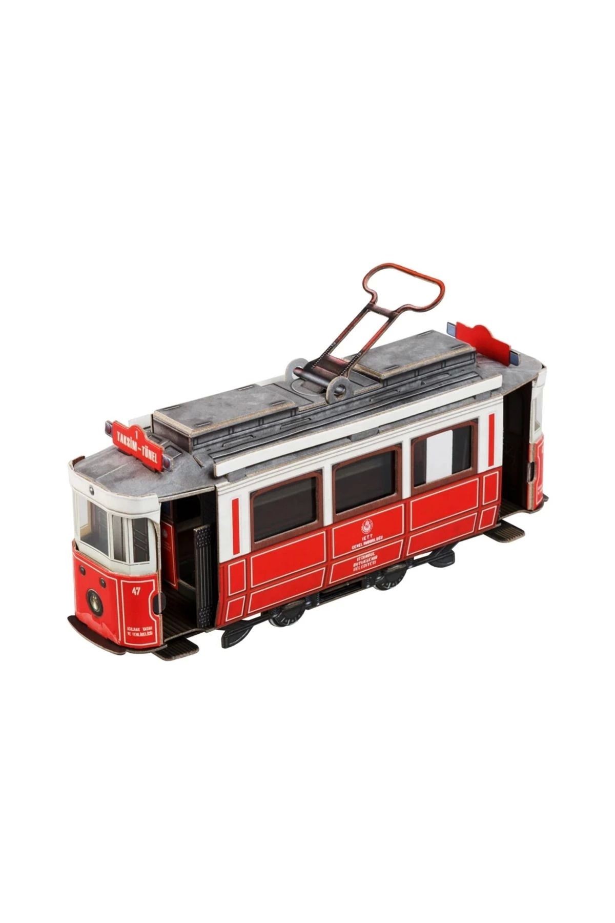 Umbum Nostaljik Tren (KIRMIZI KUTU) 3d Karton Puzzle Yapboz