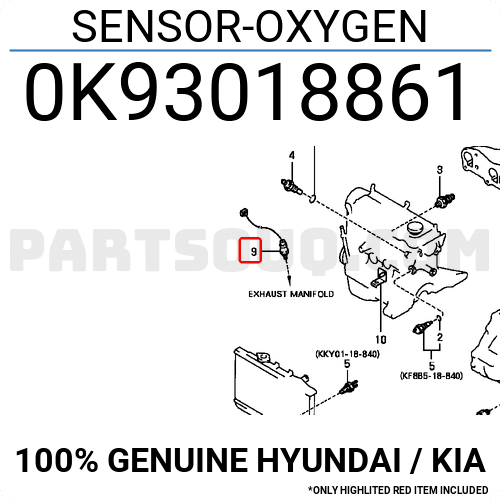 KIA CAPITAL OKSİJEN SENSÖRÜ 1992-1995 0K93018861 ORİJİNAL