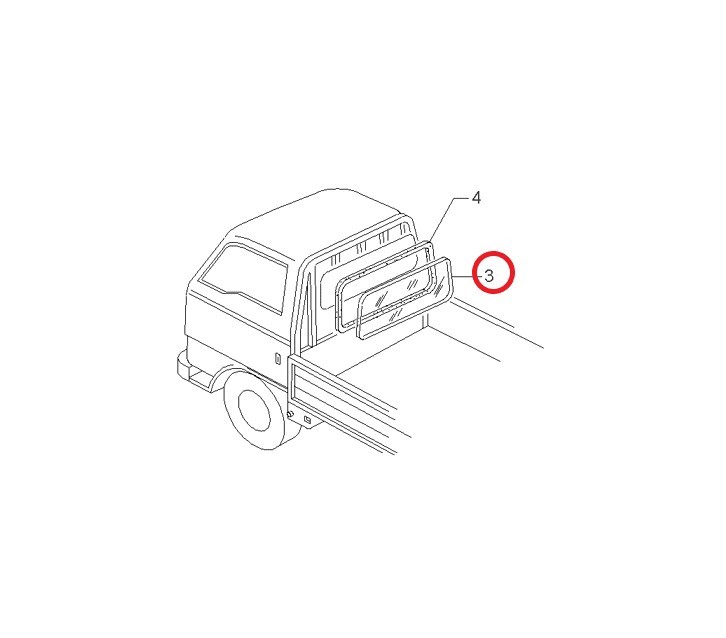 KIA K3600S(COBRA) ARKA CAM BEYAZ 1996-2000 0K41063931 ORİJİNAL
