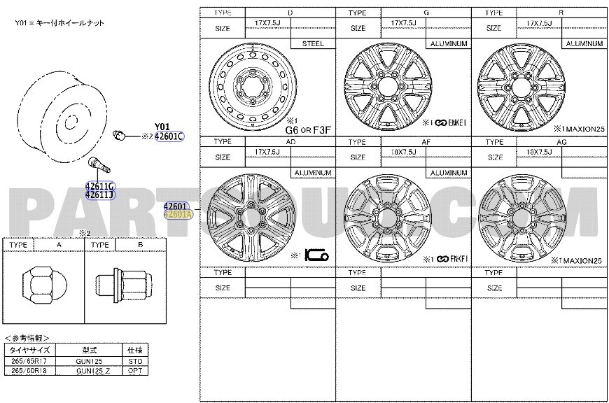 TOYOTA HILUX JANT 2015-2022 426110KG60 ORİJİNAL