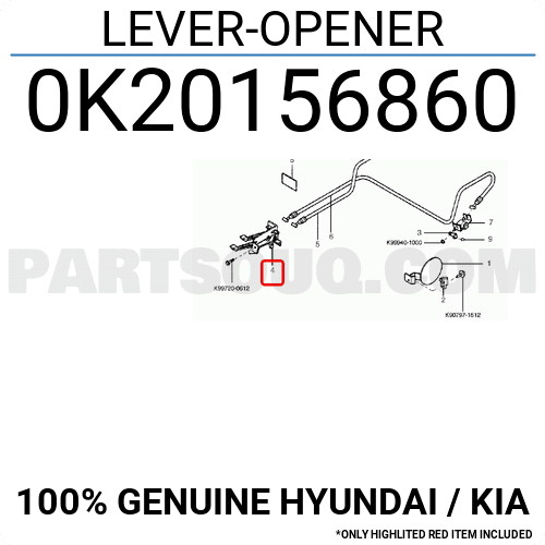 KIA SEPHIA BAGAJ AÇMA KOLU 1993-1997 0K20156860 ORİJİNAL