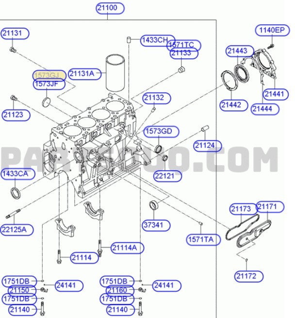 HYUNDAI H-1 MOTOR SU TAPASI 2001-2007 1573250003 ORİJİNAL