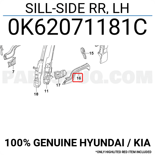 KIA CERES K2200 SOL MARŞPİYEL 1991-1996 0K62071181C ORİJİNAL