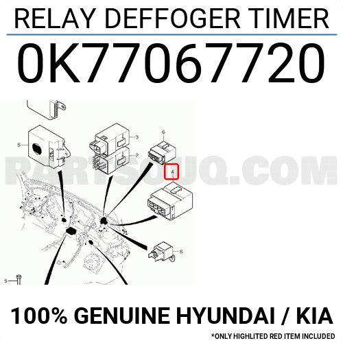 KIA BESTA DEFROSTER ZAMANLAYICI RÖLE 1995-2000 0K77067720 ORİJİNAL