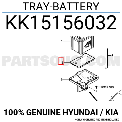 KIA PRIDE AKÜ ALT TABLASI 1993-2001 KK15156032 ORİJİNAL