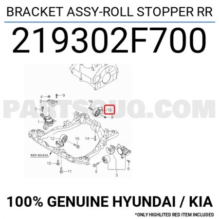 KIA CERATO ŞANZIMAN ARKA TAKOZU 2004-2008 219302F700 ORİJİNAL