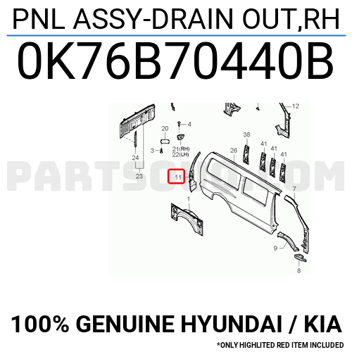 KIA PREGIO SAĞ STOP İÇ SACI 1997-2005 0K76B70440B ORİJİNAL