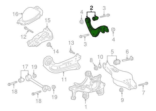 TOYOTA COROLLA ARKA SOL ÜST DENGE KOLU 2019-2022 48790F4010 EŞDEĞER