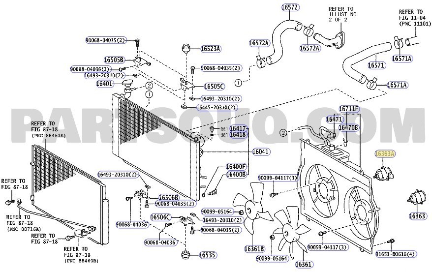 TOYOTA COROLLA FAN MOTORU 1999-2001 1636323010  ORİJİNAL