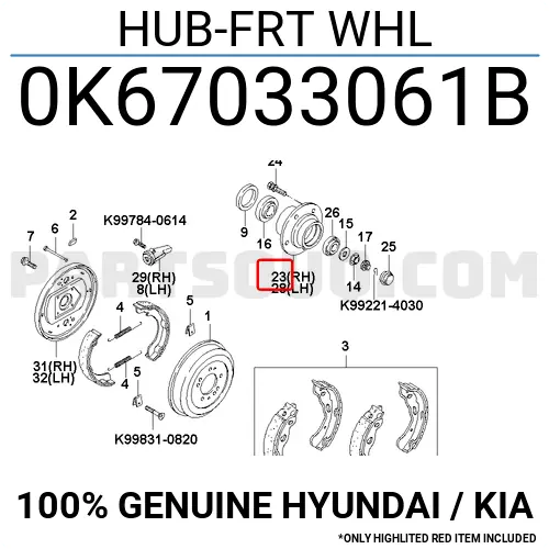 KIA CERES K2400 ÖN SAĞ PORYA 1996-2000 0K67033061B