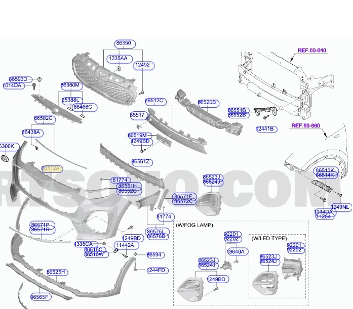 KIA SPORTAGE ÖN TAMPON 2018-2022 86511F1500 ORİJİNAL