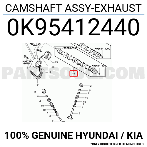 KIA SPORTAGE EKSANTRİK MİLİ 1998-2003 0K95412440 ORİJİNAL