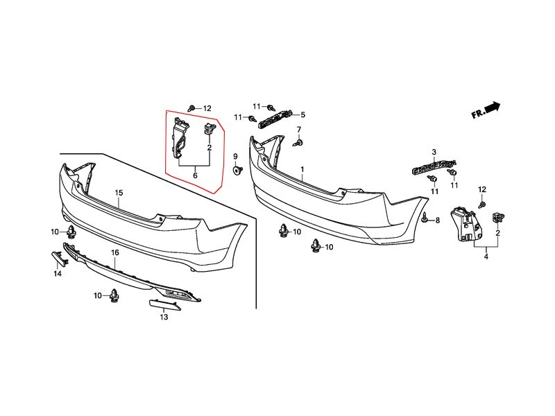 HONDA JAZZ ARKA TAMPON SOL BRAKETİ 2009-2013 71599TM0T00 ORİJİNAL