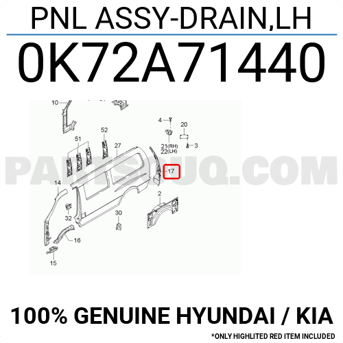 KIA PREGIO SOL STOP ALT SACI 1997-2005 0K72A71440 ORİJİNAL