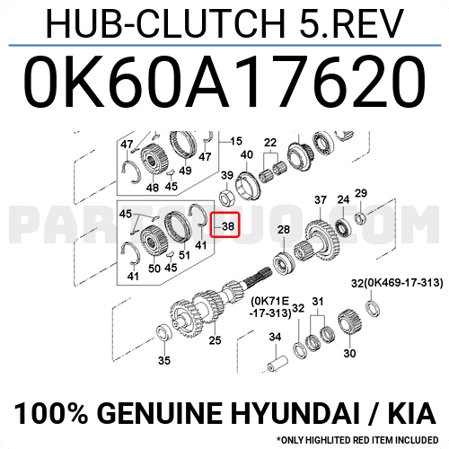 KIA CERES K2400 SENKROMEÇ GÖBEĞİ 1996-2000 0K60A17620 EŞDEĞER