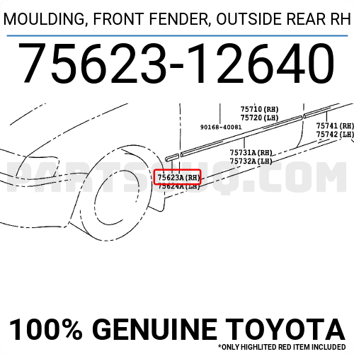TOYOTA COROLLA ÖN SAĞ ÇAMURLUK ÇITASI 1991-2002 7562312640 EŞDEĞER