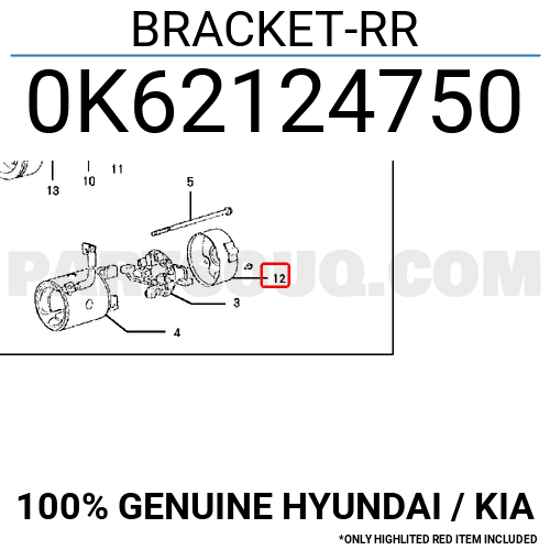 KIA CERES K2400 MARŞ MOTOR ARKA KAPAK 1996-2000 0K62124750 ORİJİNAL
