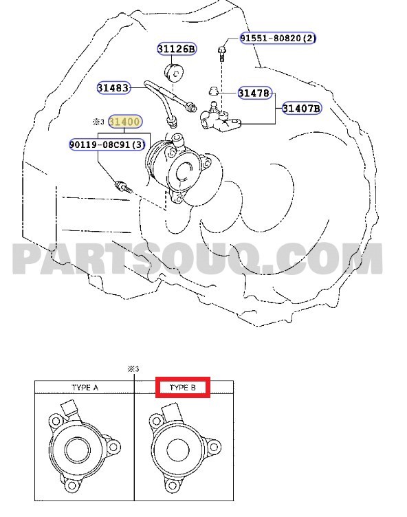 TOYOTA COROLLA DEBRİYAJ RULMANI 2007-2019 3140059015 ORİJİNAL