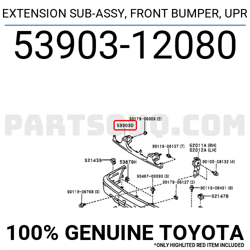 TOYOTA COROLLA ÖN TAMPON ÜST DESTEK SACI 1997-2001 5390312080 EŞDEĞER