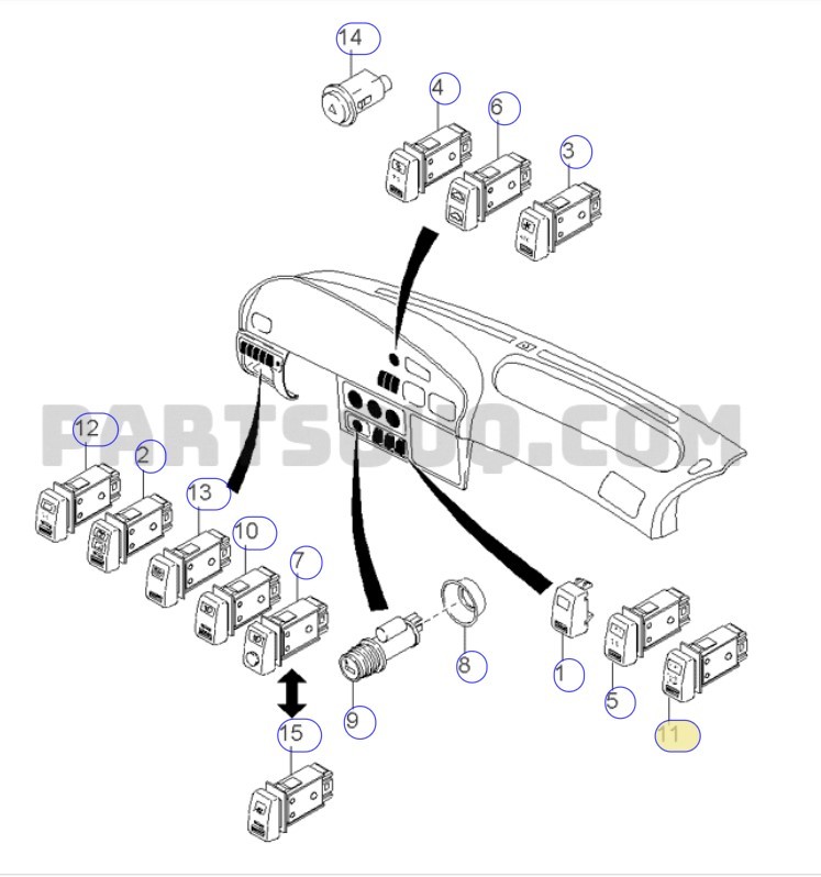 KIA PREGIO SWITCH ECAT 1997-2005 0K74B66610 ORİJİNAL