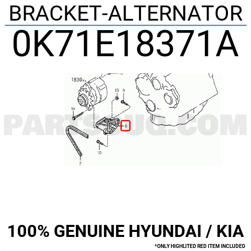 KIA BESTA ALTERNATÖR BRAKETİ 1995-2000 0K71E18371A ORİJİNAL