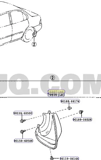 TOYOTA COROLLA ARKA SAĞ PAÇALIK 1991-1997 7662519445
