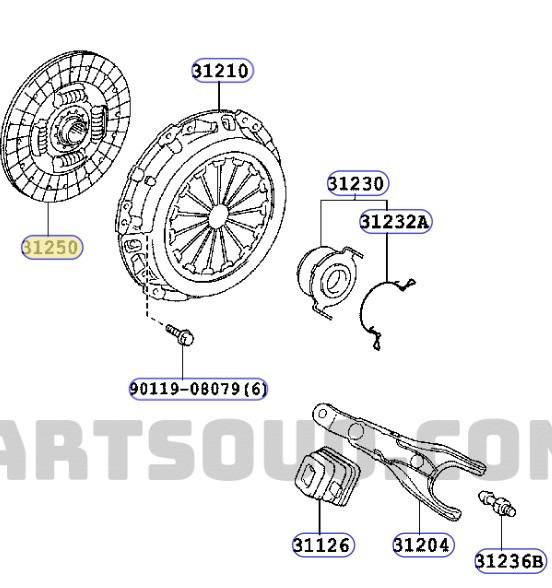 TOYOTA COROLLA DEBRİYAJ BALATASI 2006-2009 3125012520 ORİJİNAL