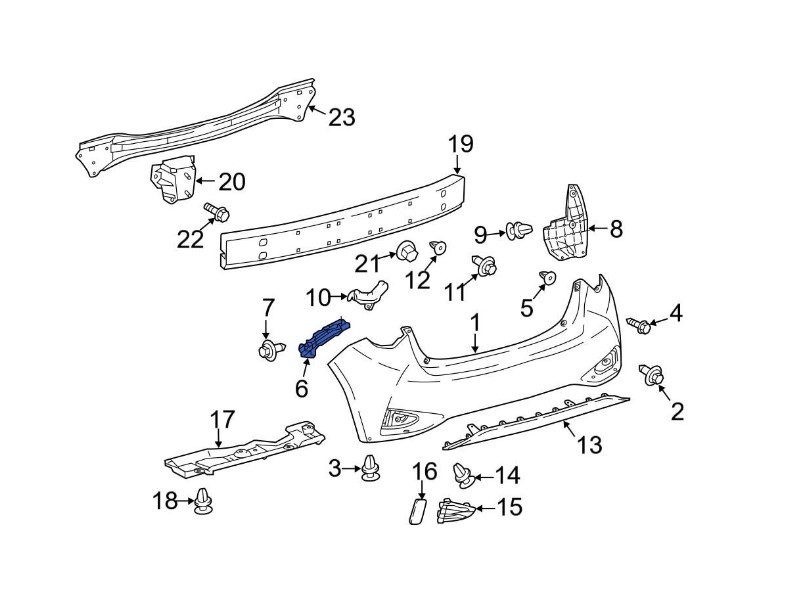 TOYOTA YARIS ARKA TAMPON SAĞ TUTUCU 2013-2019 525750D460 ORİJİNAL