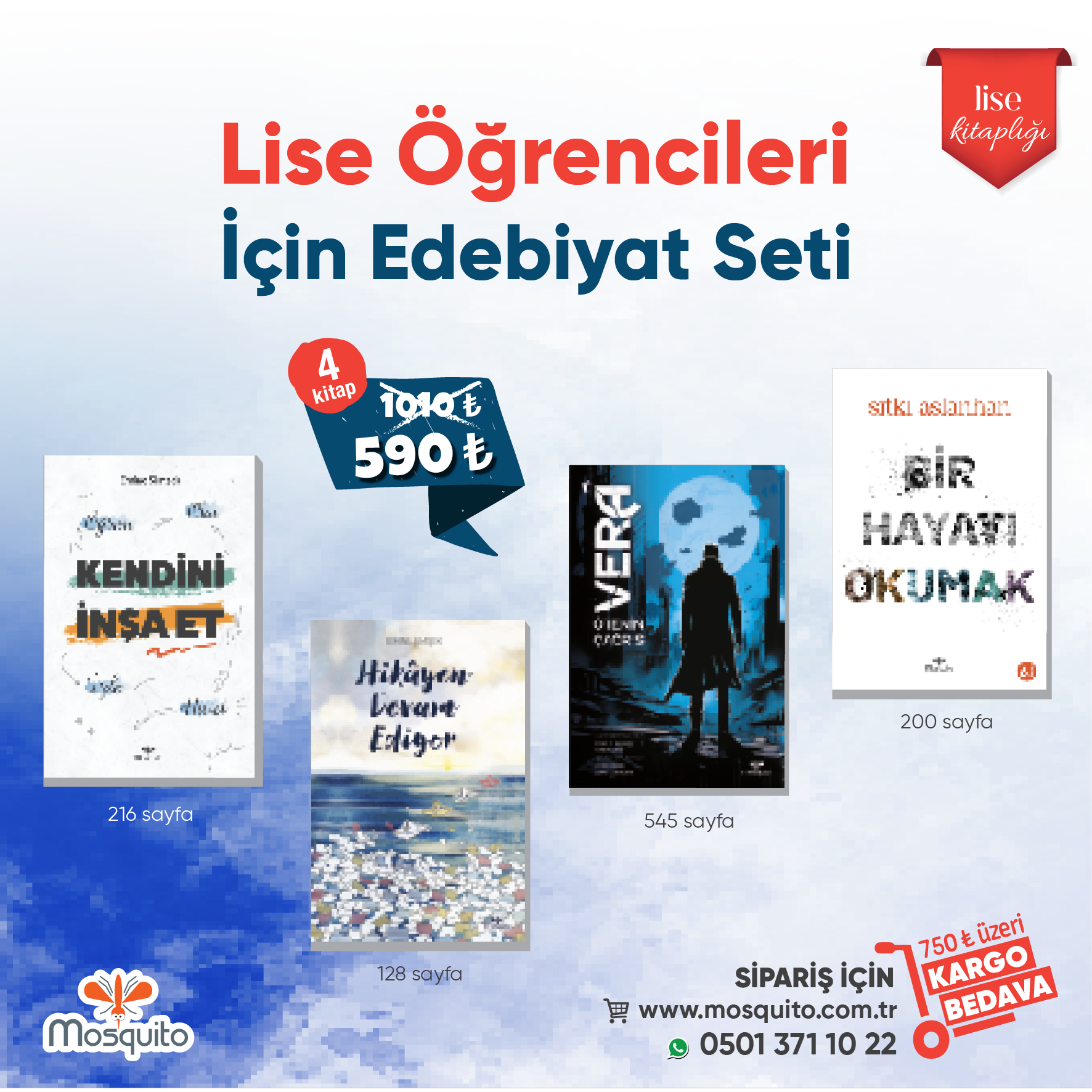 Lise Öğrencileri İçin Edebiyat Seti (4 Kitap)