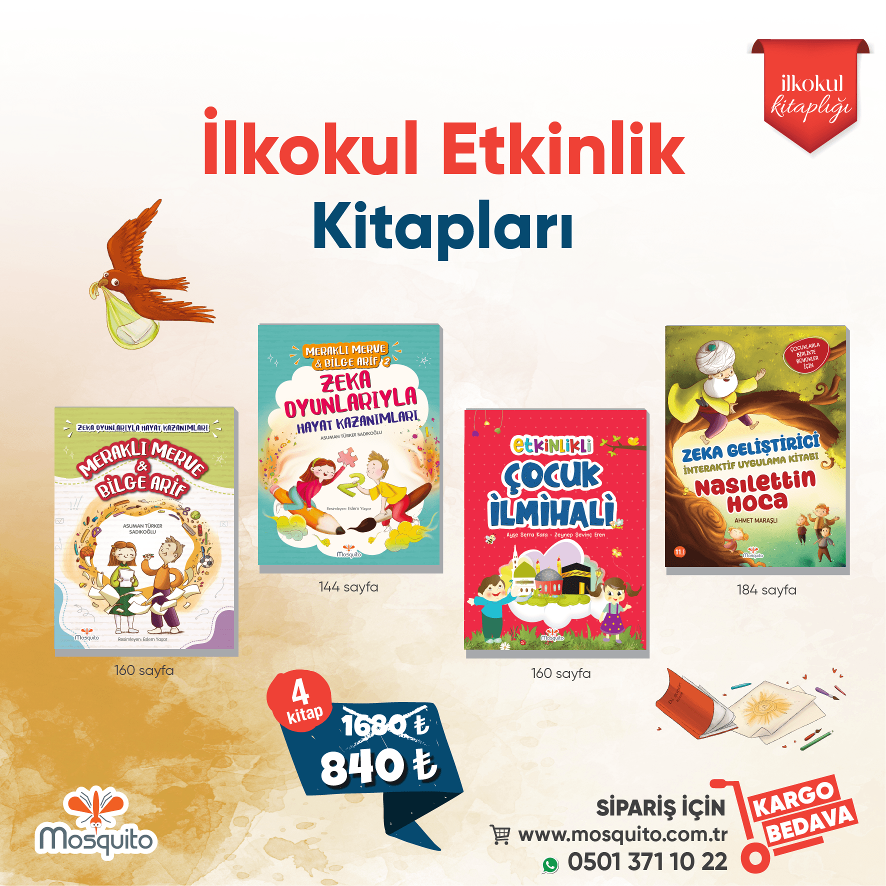 İlkokul Etkinlik Kitapları (4 Kitap)