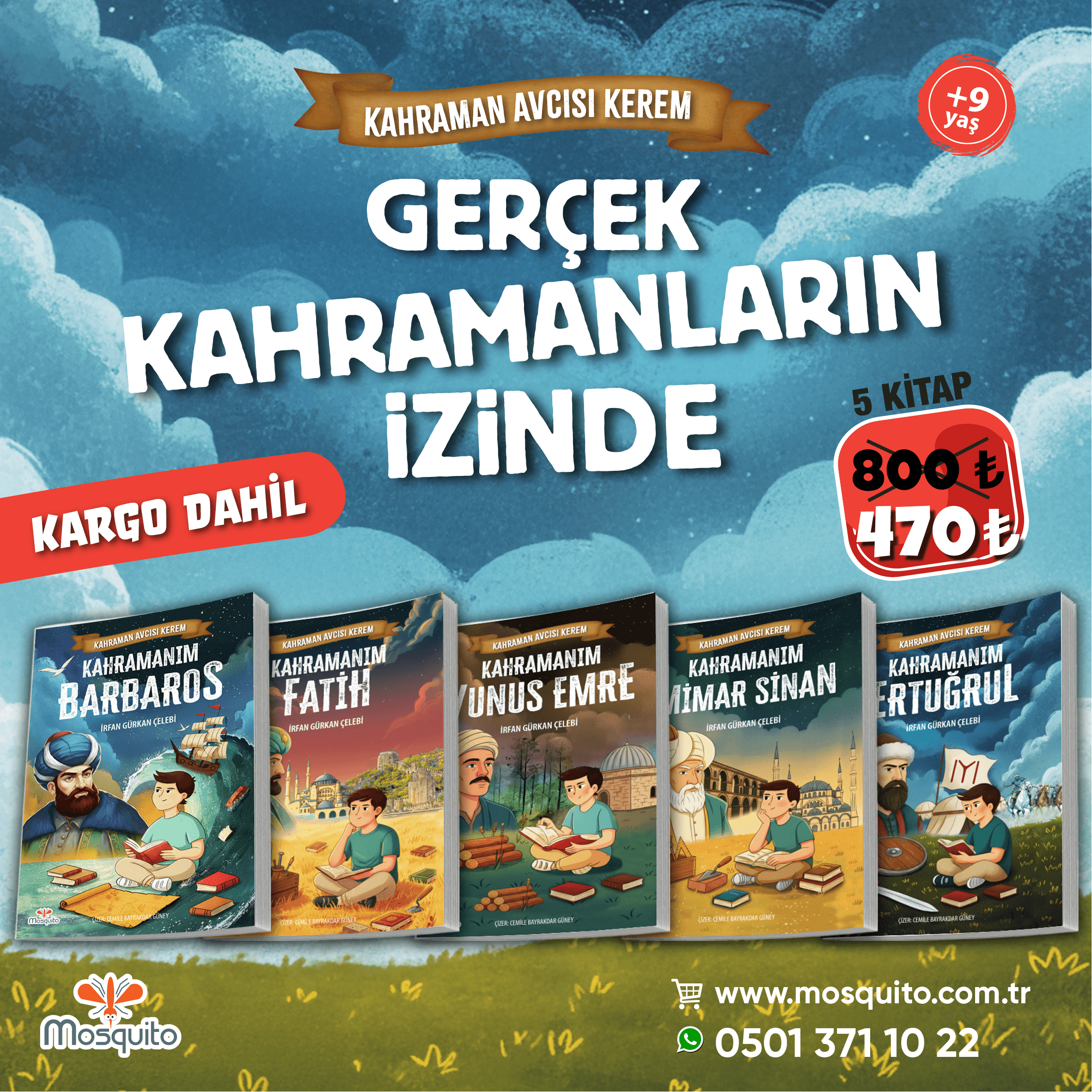 Kahramanım Avcısı Kerem Seti (5 Kitap)