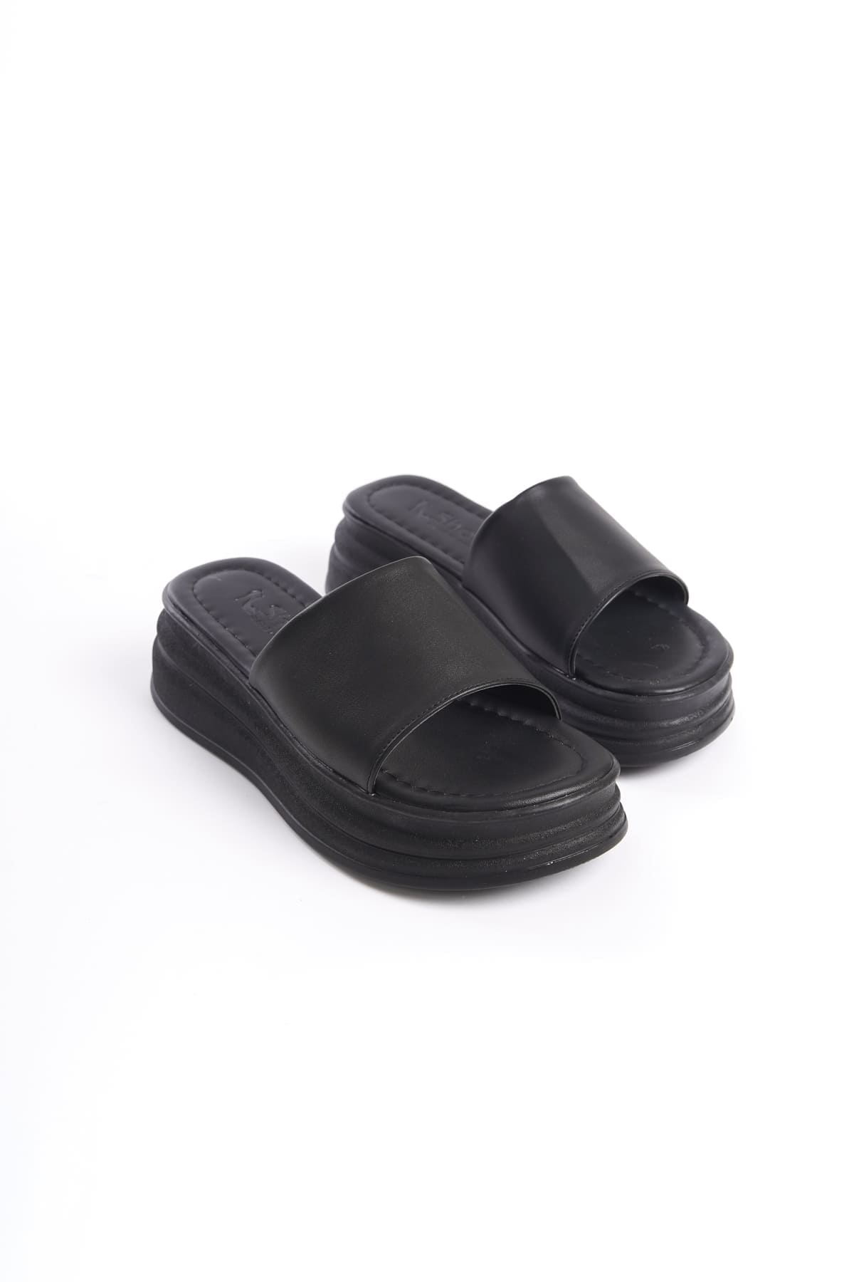 ALICE Düz Topuklu Kalın ve Ortopedik Taban Kadın Terlik  ST - Siyah