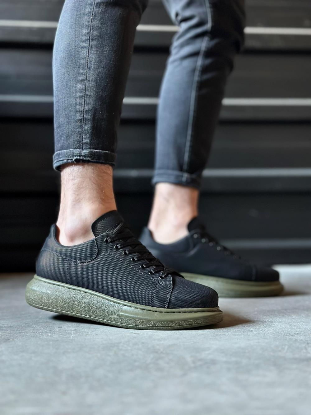 Knack Yüksek Taban Günlük Ayakkabı Tırtıklı 041 Siyah