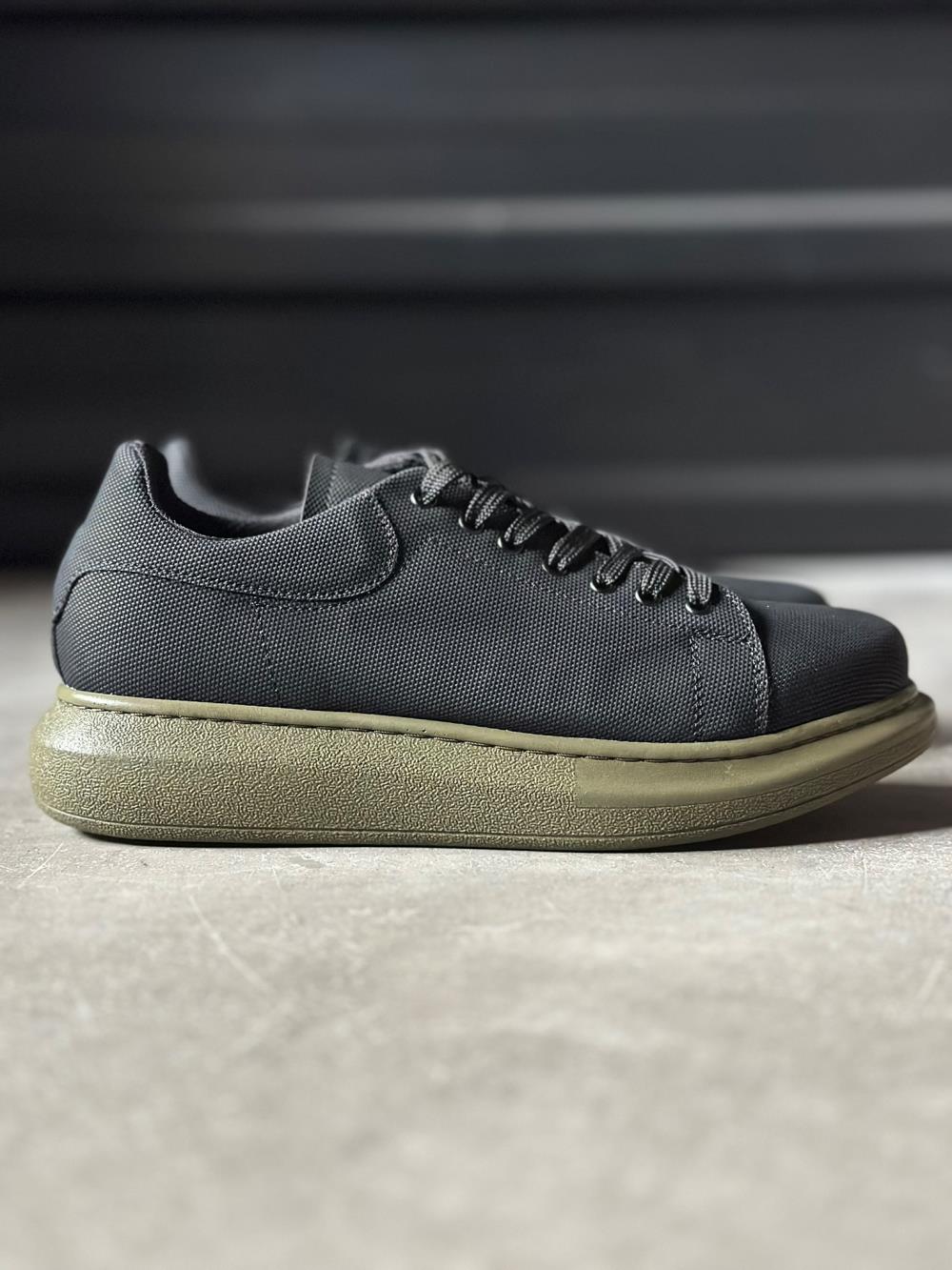 Knack Yüksek Taban Günlük Ayakkabı Tırtıklı 041 Siyah