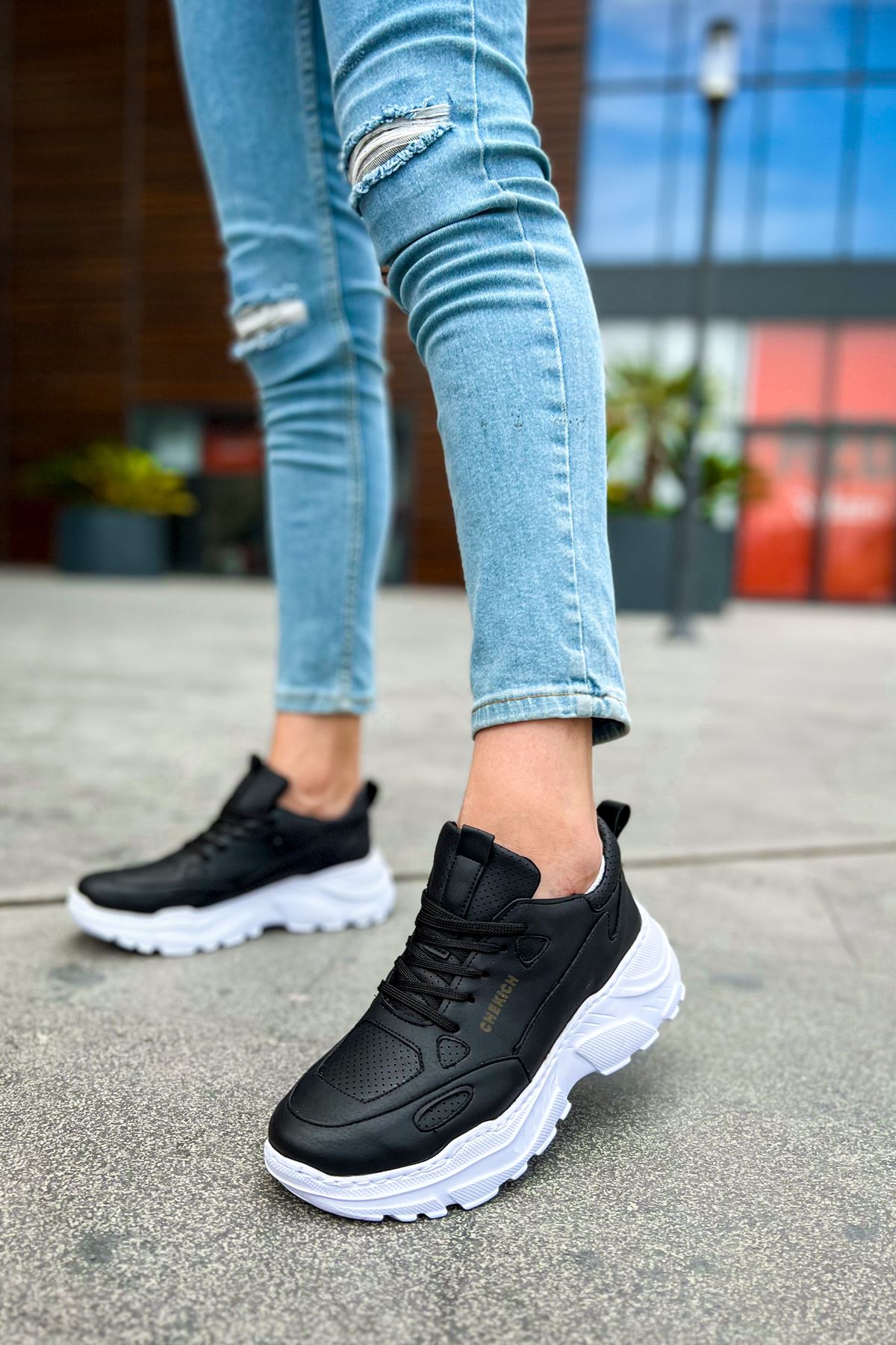 CH089 CBT Low Top Lace Up Erkek Ayakkabı SIYAH