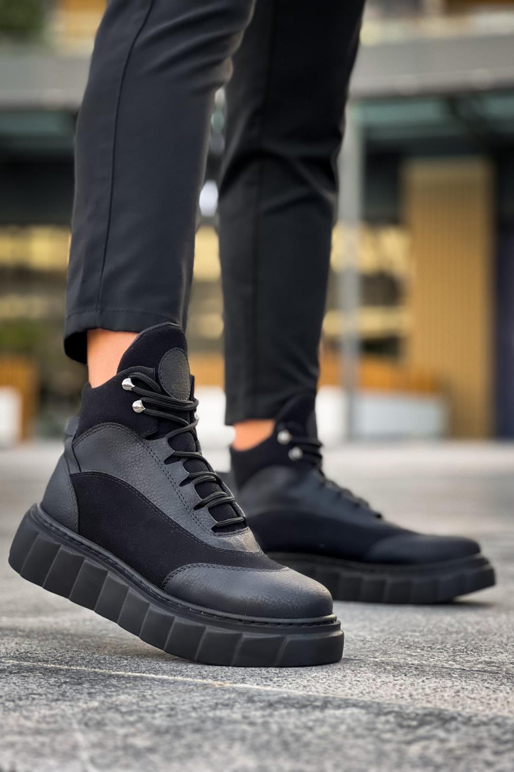 Knack Yüksek Taban Bot 104 Siyah (Siyah Taban)