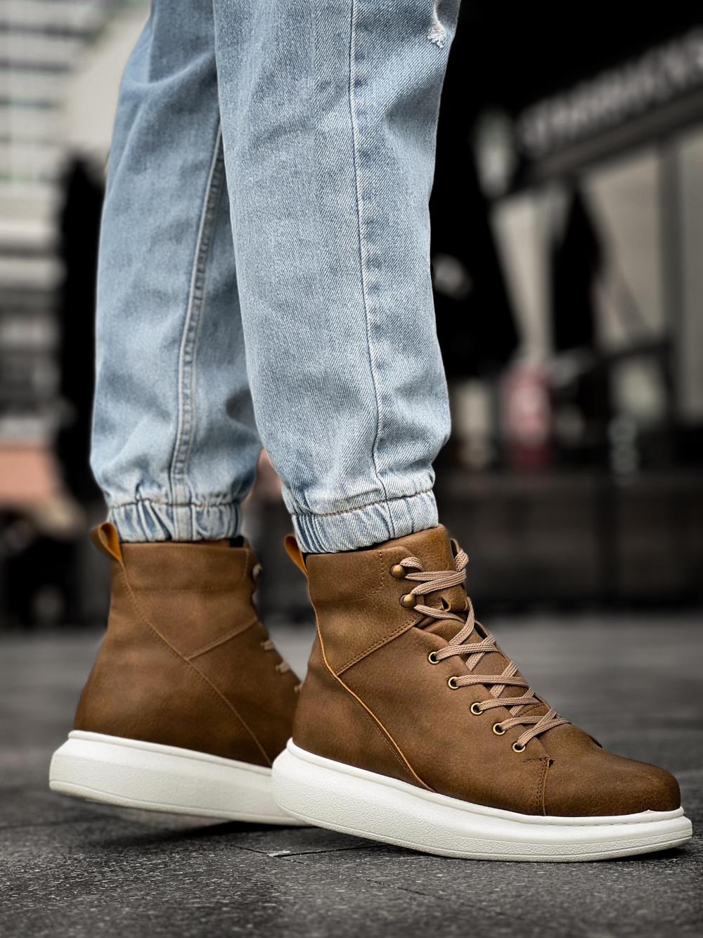 Knack Yüksek Taban Ayakkabı B-080 Vizon