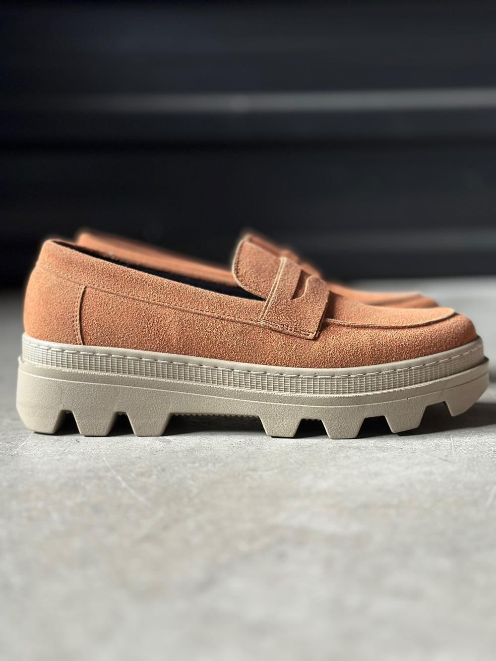 Knack Yüksek Taban Klasik Ayakkabı 779 Taba Süet