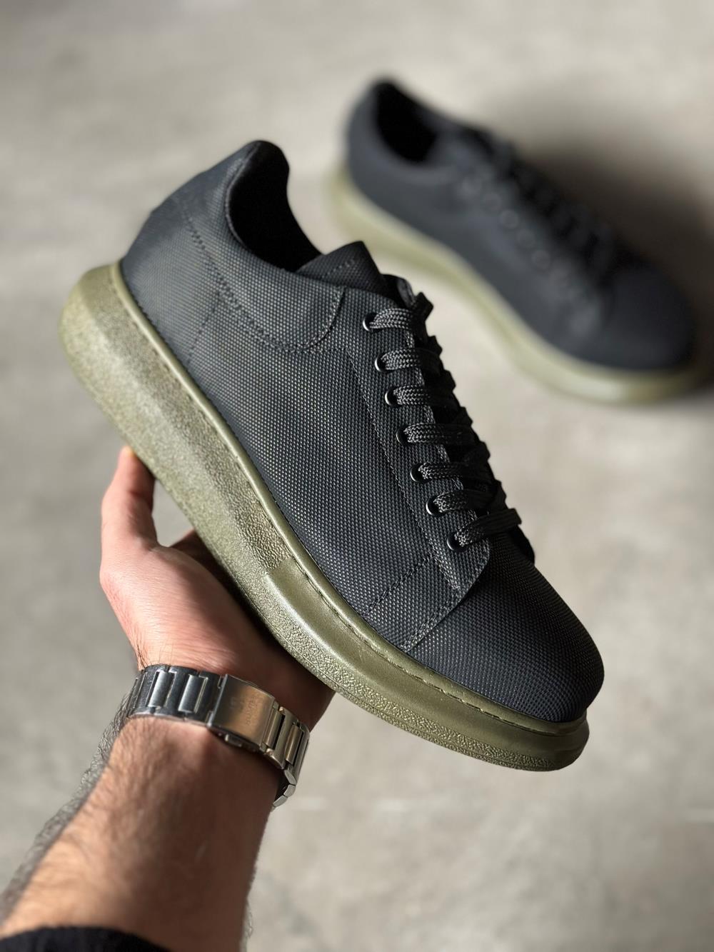 Knack Yüksek Taban Günlük Ayakkabı Tırtıklı 041 Siyah