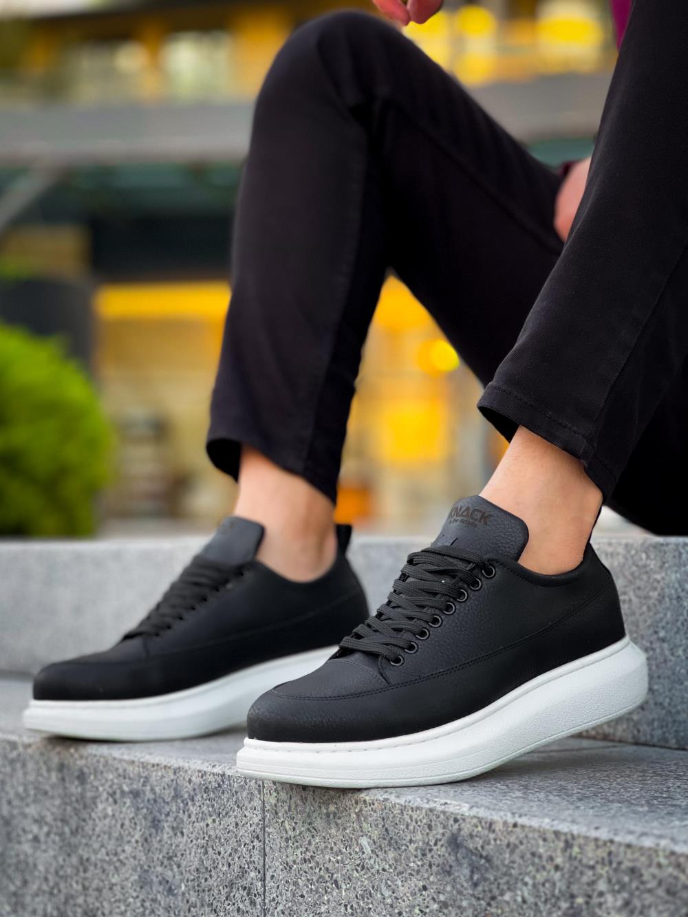 Knack Günlük Ayakkabı 814 Siyah (Beyaz Taban)