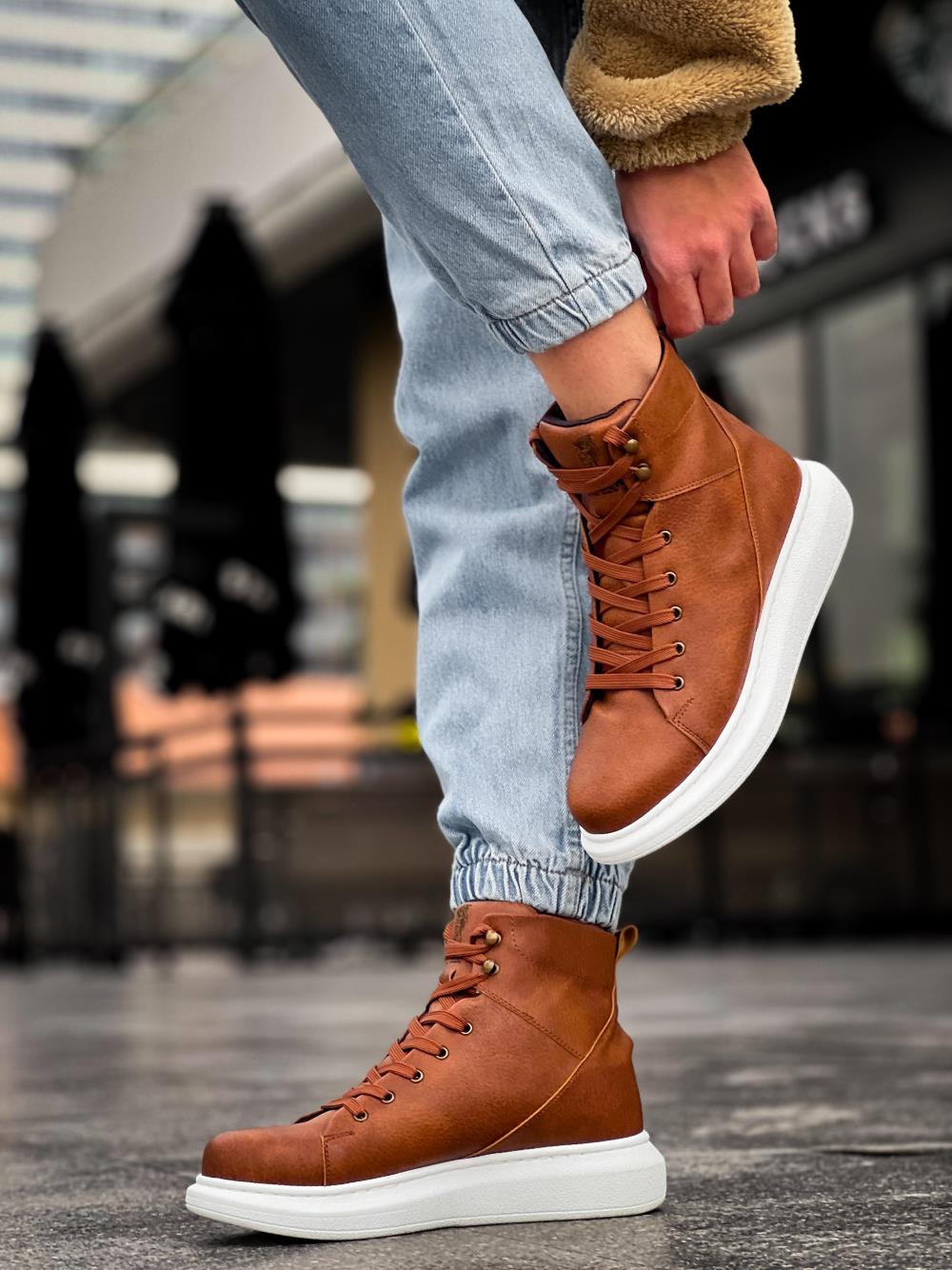 Knack Yüksek Taban Ayakkabı B-080 Taba