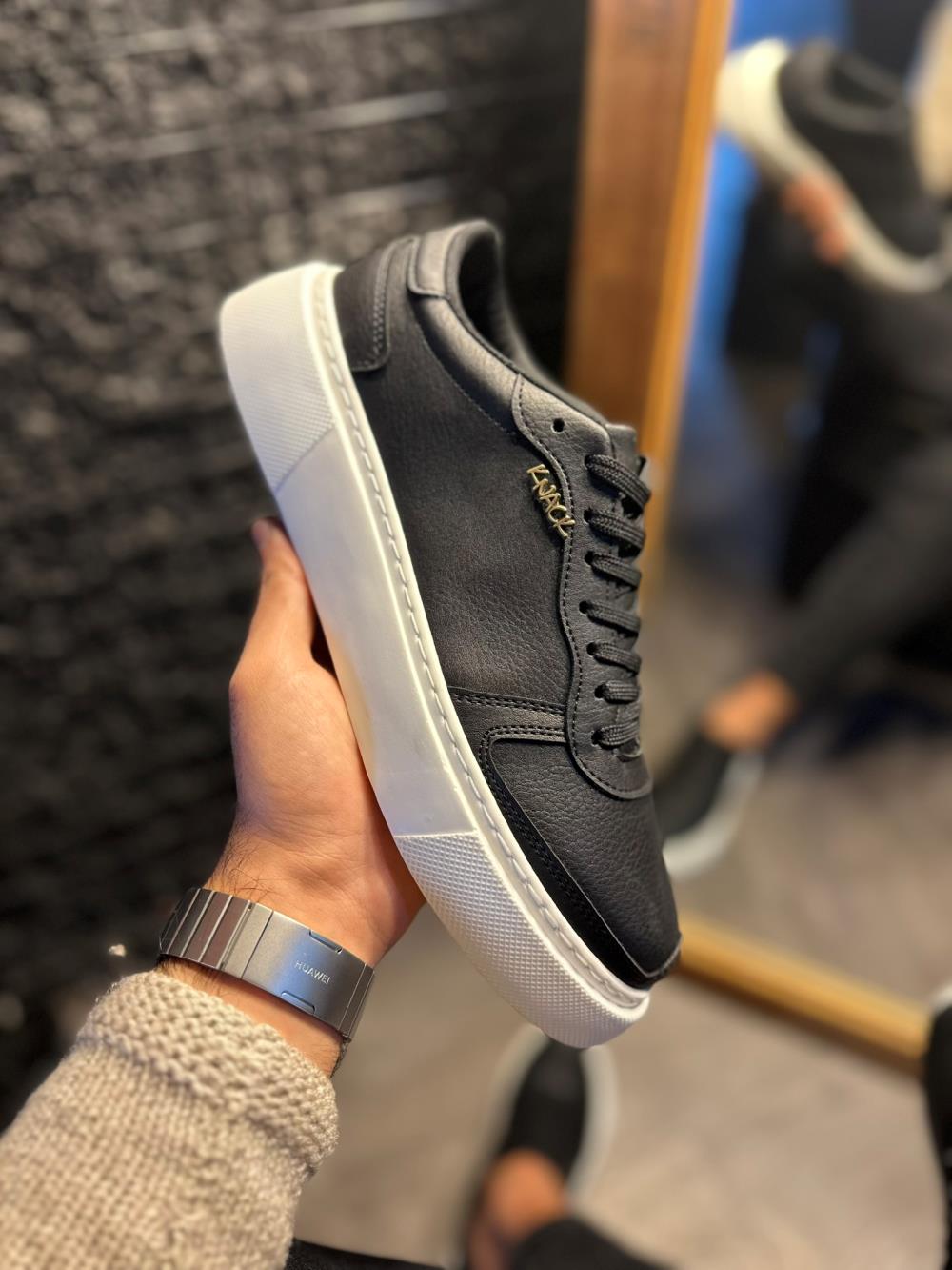 Knack Günlük Ayakkabı 222 Siyah (Beyaz Taban)