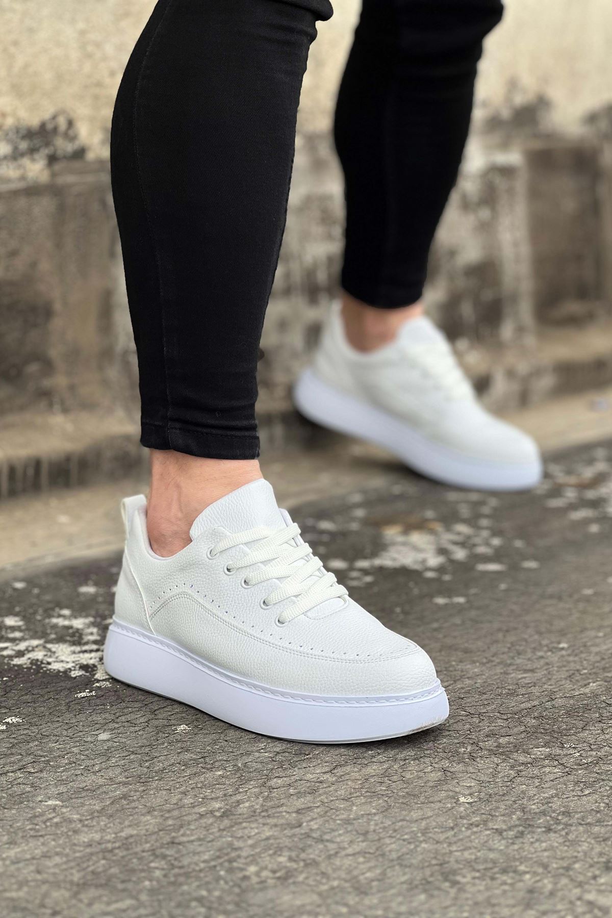 Wagoon WG162 Beyaz Ortopedik Taban Erkek Casual Ayakkabı